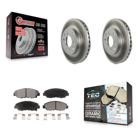 Front Coated Disc Brake Rotors And Ceramic Pads Kit For Honda Accord Acura CL KGT-100212