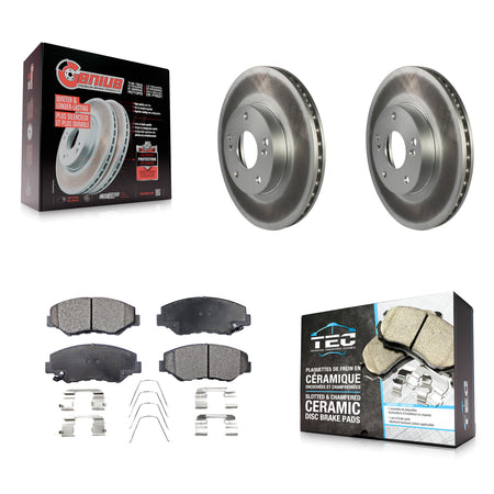 Front Coat Brake Rotors Ceramic Pad Kit For Honda Accord Civic Fit Element Acura ILX CR-Z KGT-100219