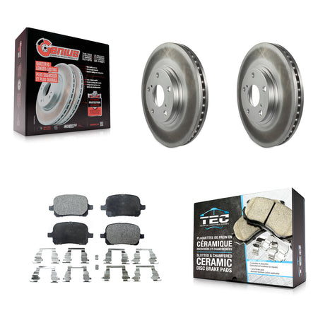 Front Coated Disc Brake Rotors And Ceramic Pads Kit For 1999-2001 Lexus RX300 KGT-100237