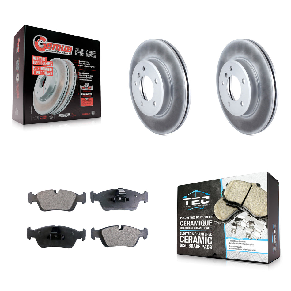 Front Coat Disc Brake Rotor Ceramic Pad Kit For BMW Z4 325i 325Ci 320i 325xi Z3 328i 323i KGT-100253