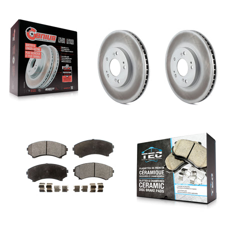 Front Coated Disc Brake Rotors And Ceramic Pads Kit For Mitsubishi Endeavor KGT-100304