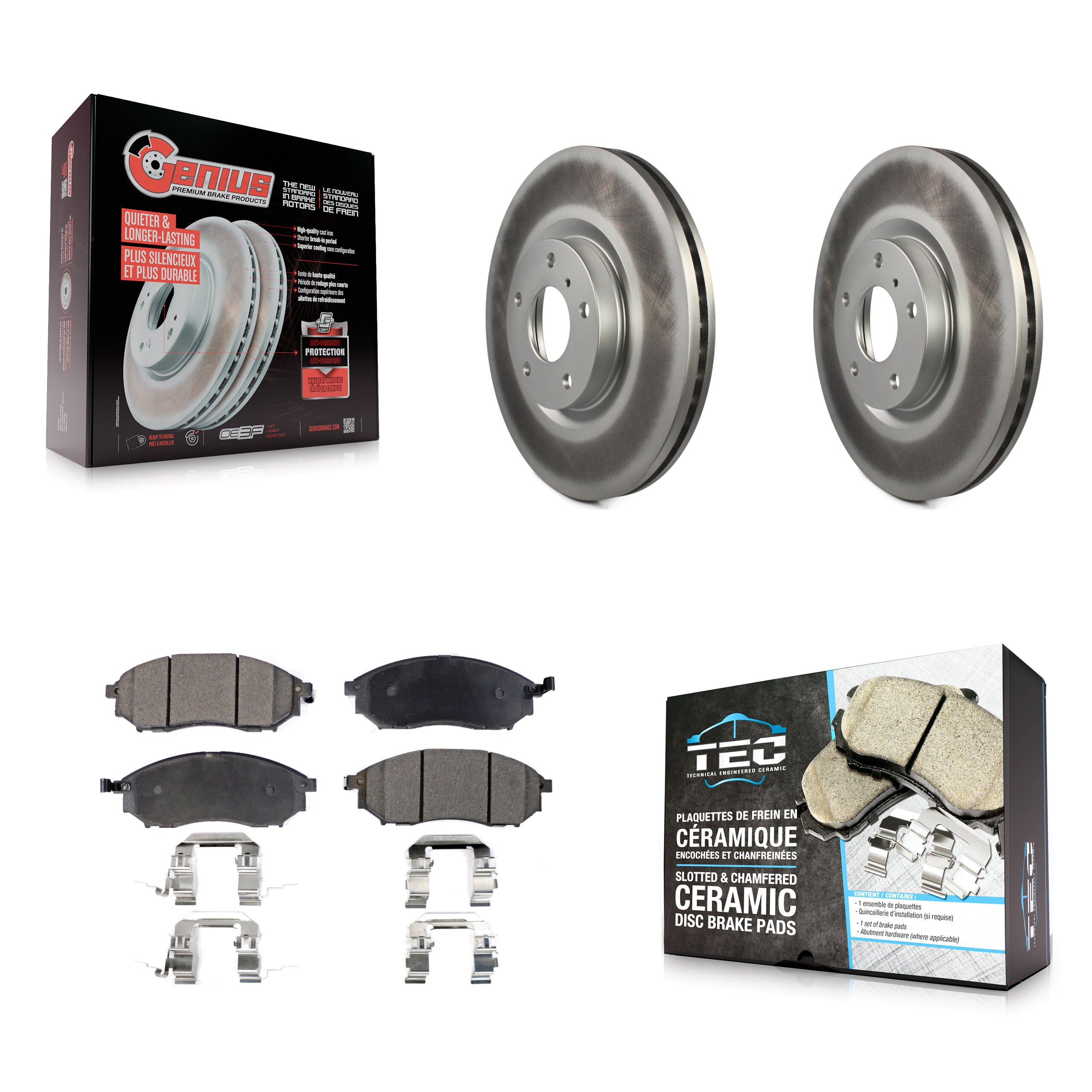 Front Coat Brake Rotors Ceramic Pad Kit For INFINITI Nissan Murano G37 G35 EX35 370Z QX50 KGT-100318