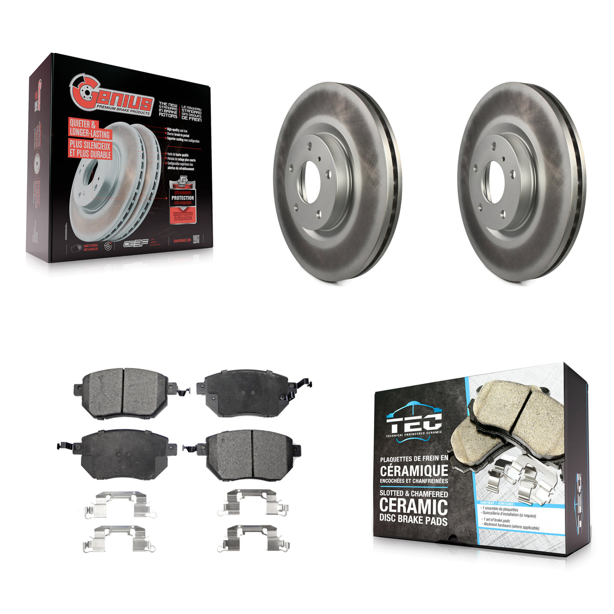 Front Coated Disc Brake Rotors And Ceramic Pads Kit For Nissan Murano Altima Maxima KGT-100319
