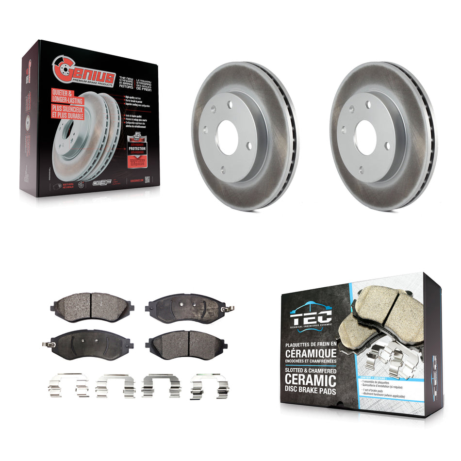 Front Coated Disc Brake Rotor And Ceramic Pad Kit For Chevrolet Optra Suzuki Forenza Reno KGT-100331