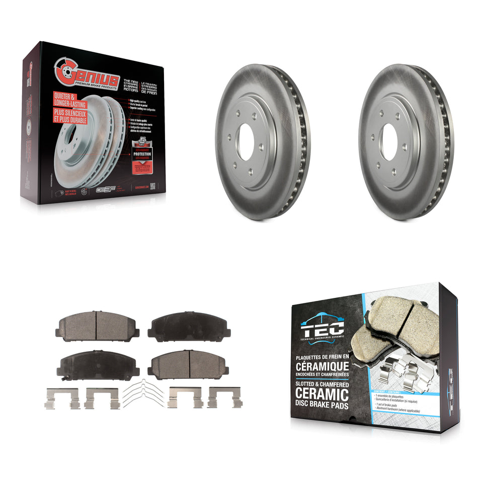 Front Coated Disc Brake Rotors And Ceramic Pads Kit For Suzuki Equator KGT-100340