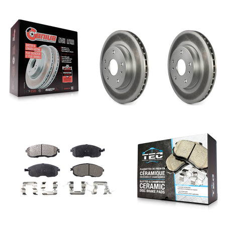 Front Coated Disc Brake Rotors And Ceramic Pads Kit For Suzuki SX4 Crossover KGT-100418