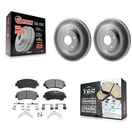 Front Coated Disc Brake Rotors And Ceramic Pads Kit For Nissan Sentra Juke KGT-100426