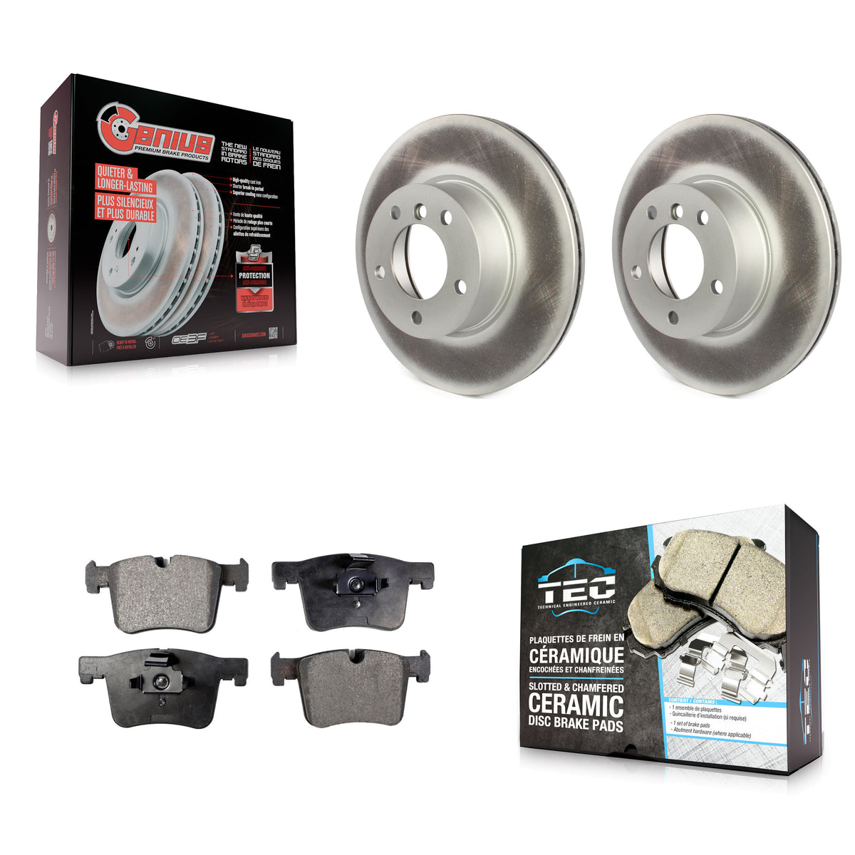 Front Coat Brake Rotors Ceramic Pad Kit For BMW 328i xDrive 330i 320i 428i 328d 230i 430i KGT-100435