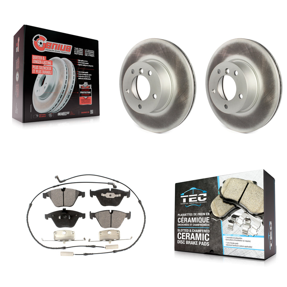 Front Coated Disc Brake Rotors And Ceramic Pads Kit For BMW 328i xDrive 323i X1 328xi KGT-100436
