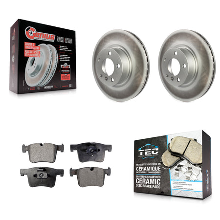 Front Coated Disc Brake Rotors And Ceramic Pads Kit For BMW X3 X4 KGT-100491