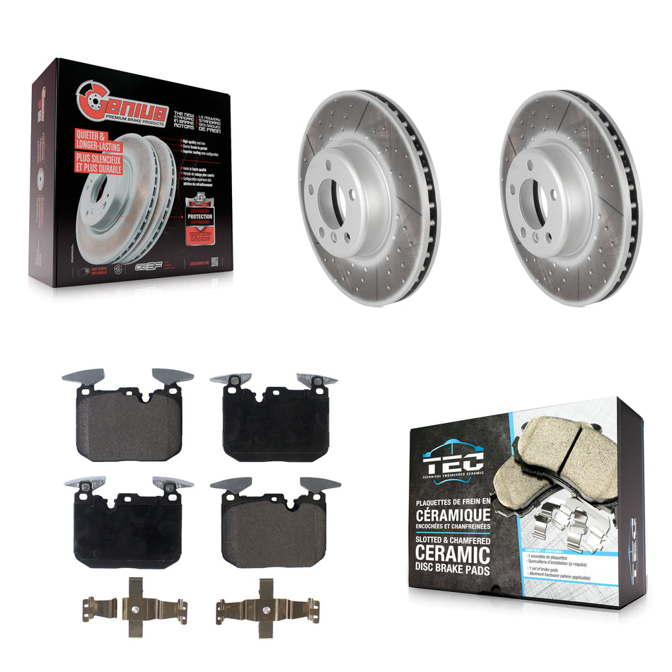 Front Coat Brake Rotors Ceramic Pad Kit For BMW 328i xDrive 330i 320i 435i 440i 228i Gran KGT-100561