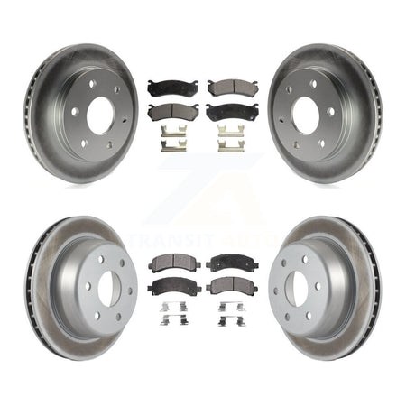 Front Rear Coat Brake Rotors Ceramic Pad Kit For Chevrolet Avalanche 1500 GMC Yukon Tahoe KGT-100594