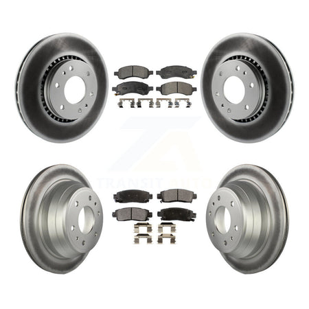 Front Rear Coated Brake Rotors Ceramic Pad Kit For Chevrolet Trailblazer GMC Envoy XL EXT KGT-100605