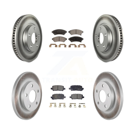 Front Rear Coat Brake Rotors Ceramic Pad Kit For Buick LaCrosse Pontiac Grand Prix Allure KGT-100612
