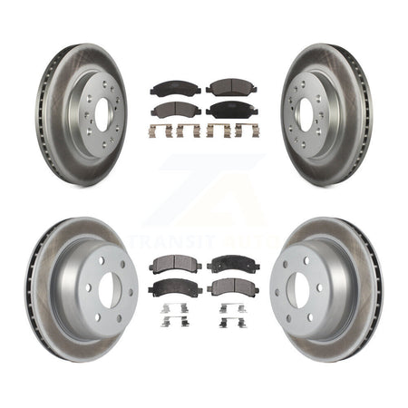 Front Rear Coated Disc Brake Rotors Ceramic Pad Kit For Chevrolet Express 1500 GMC Savana KGT-100621