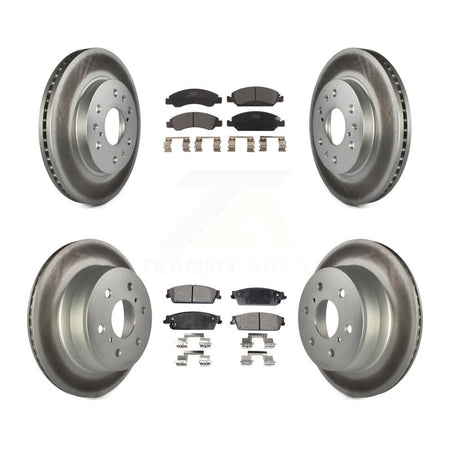 Front Rear Coat Brake Rotor Ceramic Pad Kit For Chevrolet GMC Sierra 1500 Silverado Tahoe KGT-100622