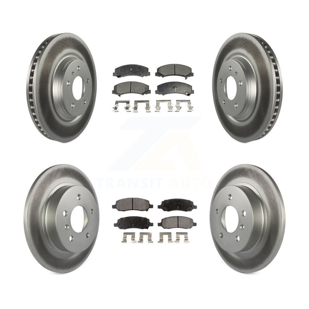 Front Rear Coat Disc Brake Rotor Ceramic Pad Kit For 2006-2011 Buick Lucerne Cadillac DTS KGT-100631