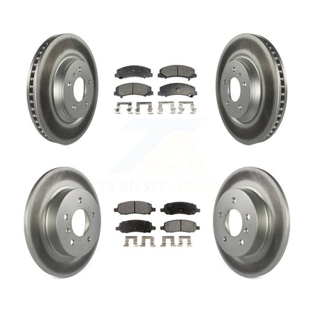 Front Rear Coat Disc Brake Rotor Ceramic Pad Kit For 2006-2011 Buick Lucerne Cadillac DTS KGT-100631