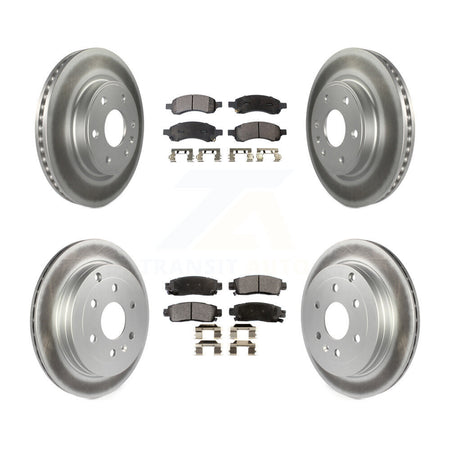 Front Rear Coat Brake Rotor Ceramic Pad Kit For GMC Acadia Buick Enclave Chevrolet Saturn KGT-100637