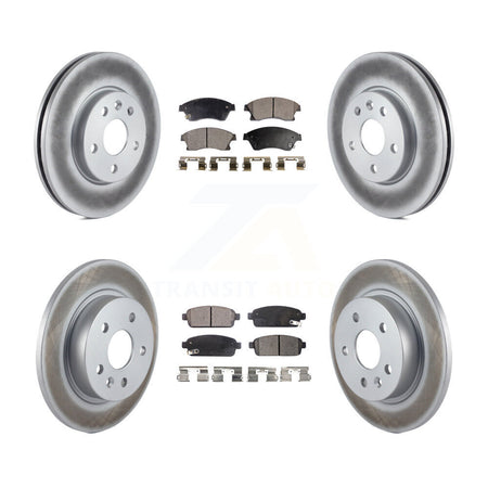 Front Rear Coated Disc Brake Rotors And Ceramic Pad Kit For Chevrolet Cruze Sonic Limited KGT-100647