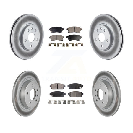 Front Rear Coated Disc Brake Rotors And Ceramic Pads Kit For Chevrolet Cruze KGT-100648