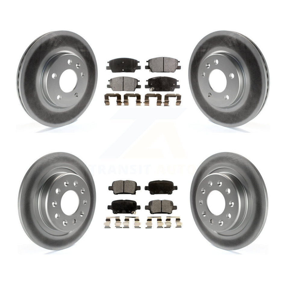 Front Rear Coat Disc Brake Rotor Ceramic Pad Kit For Chevrolet Equinox GMC Terrain Malibu KGT-100655