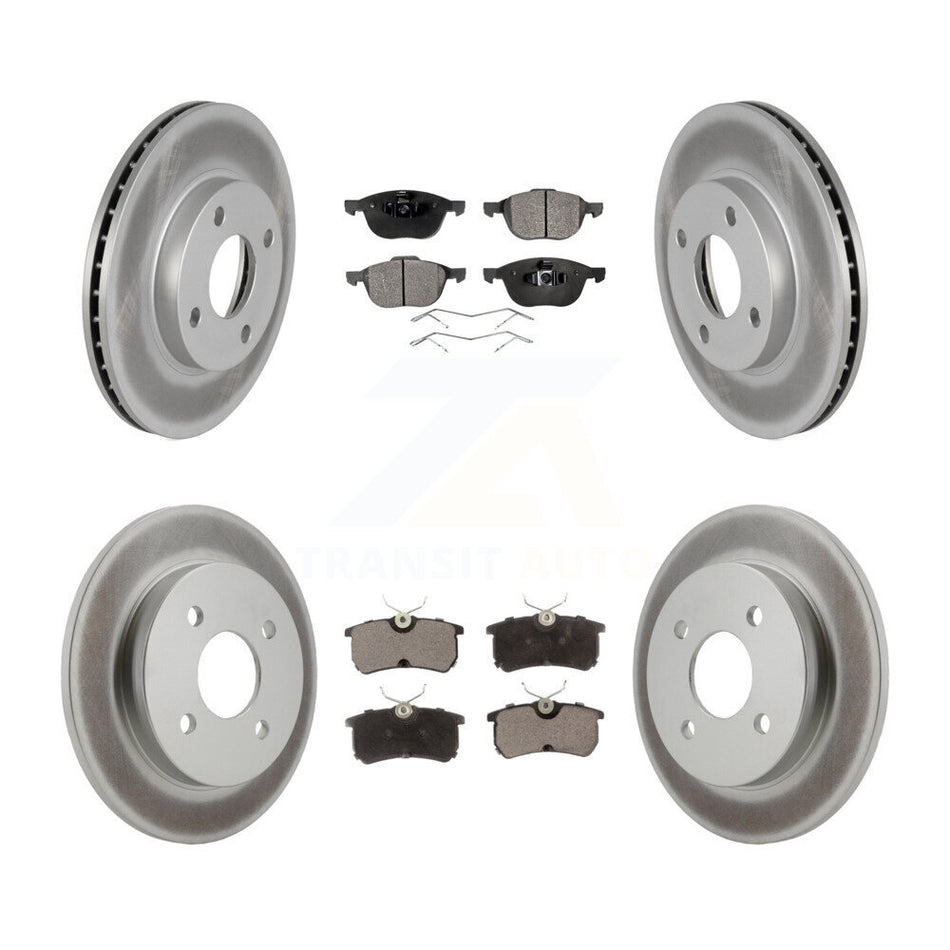 Front Rear Coat Brake Rotor Ceramic Pad Kit For Ford Focus LX/Mid/High/SE/ZTS/ZTW/ZX3/ZX5 KGT-100666