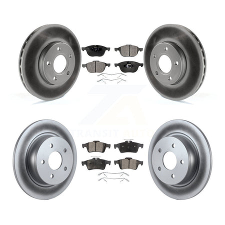 Front Rear Coated Disc Brake Rotors And Ceramic Pads Kit For Ford C-Max KGT-100721