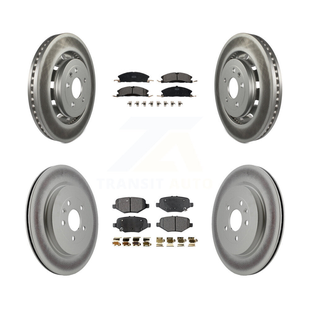 Front Rear Coated Brake Rotors Ceramic Pad Kit For Ford Explorer Flex Taurus Police Sedan KGT-100724