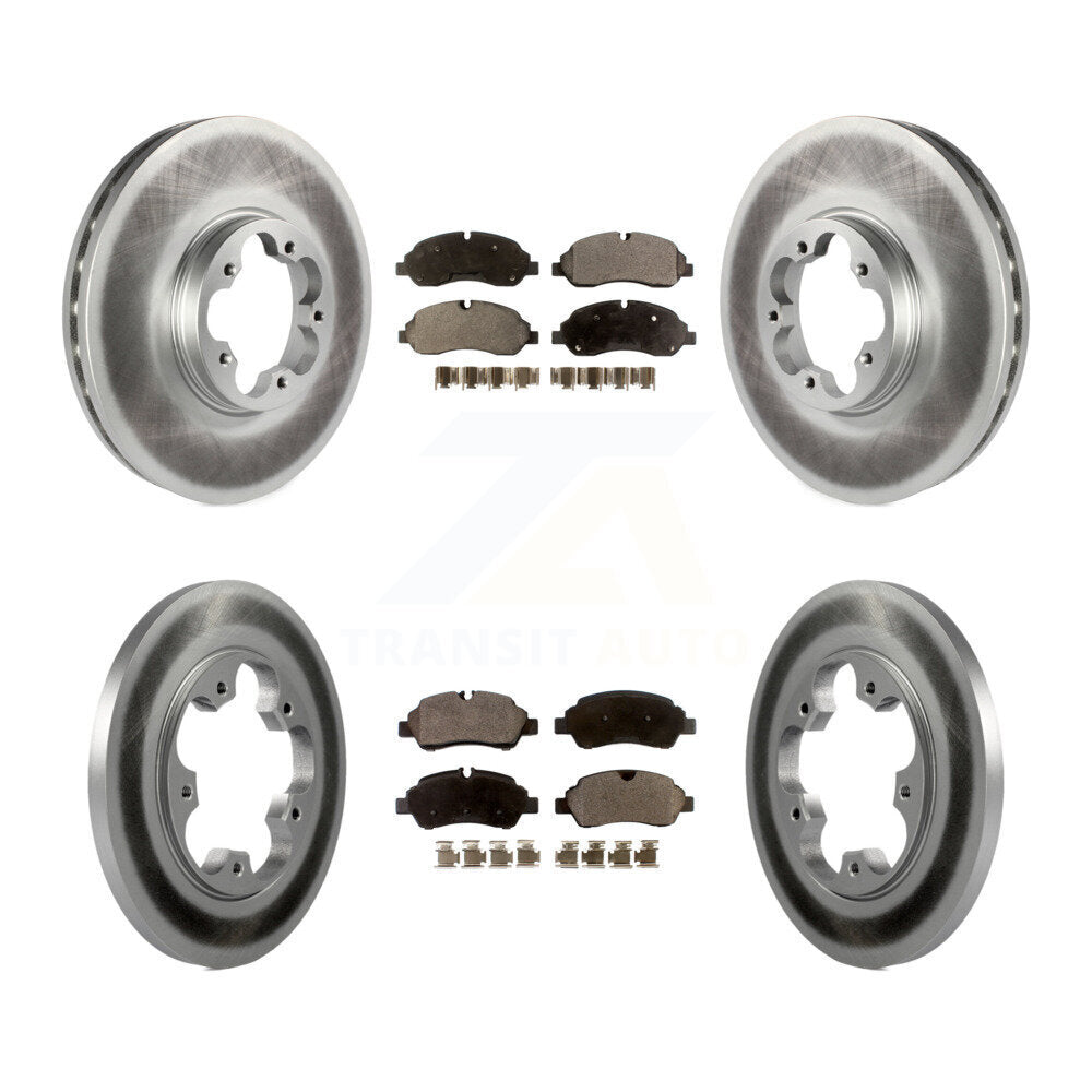 Front Rear Coat Brake Rotors Ceramic Pad Kit For Ford Transit-250 Transit-150 Transit-350 KGT-100730