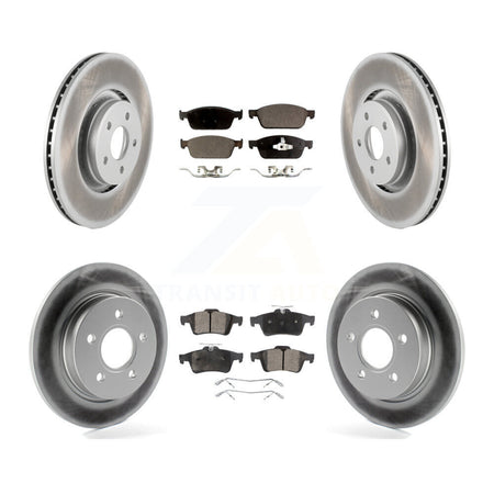 Front Rear Coated Brake Rotor Ceramic Pad Kit For Ford Focus ST With 335mm Diameter KGT-100733