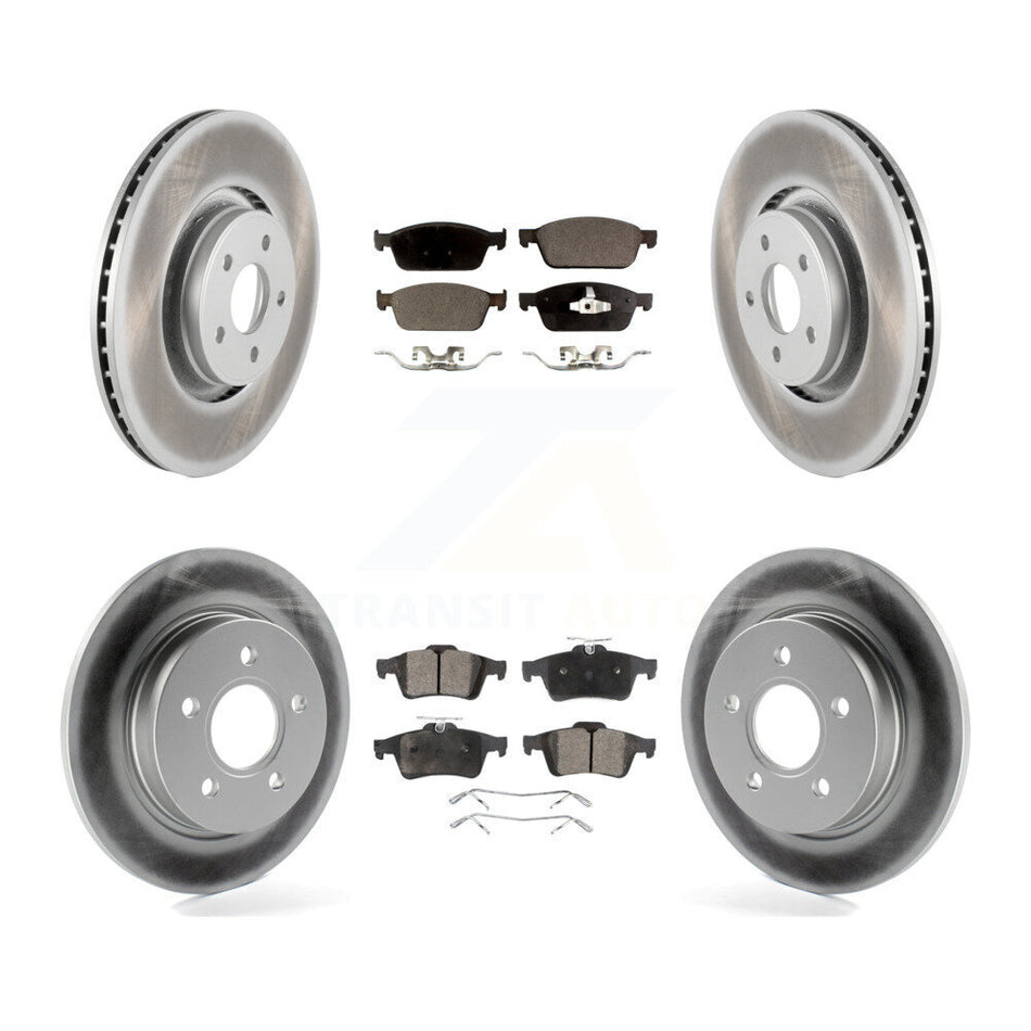 Front Rear Coated Brake Rotor Ceramic Pad Kit For Ford Focus ST With 335mm Diameter KGT-100733