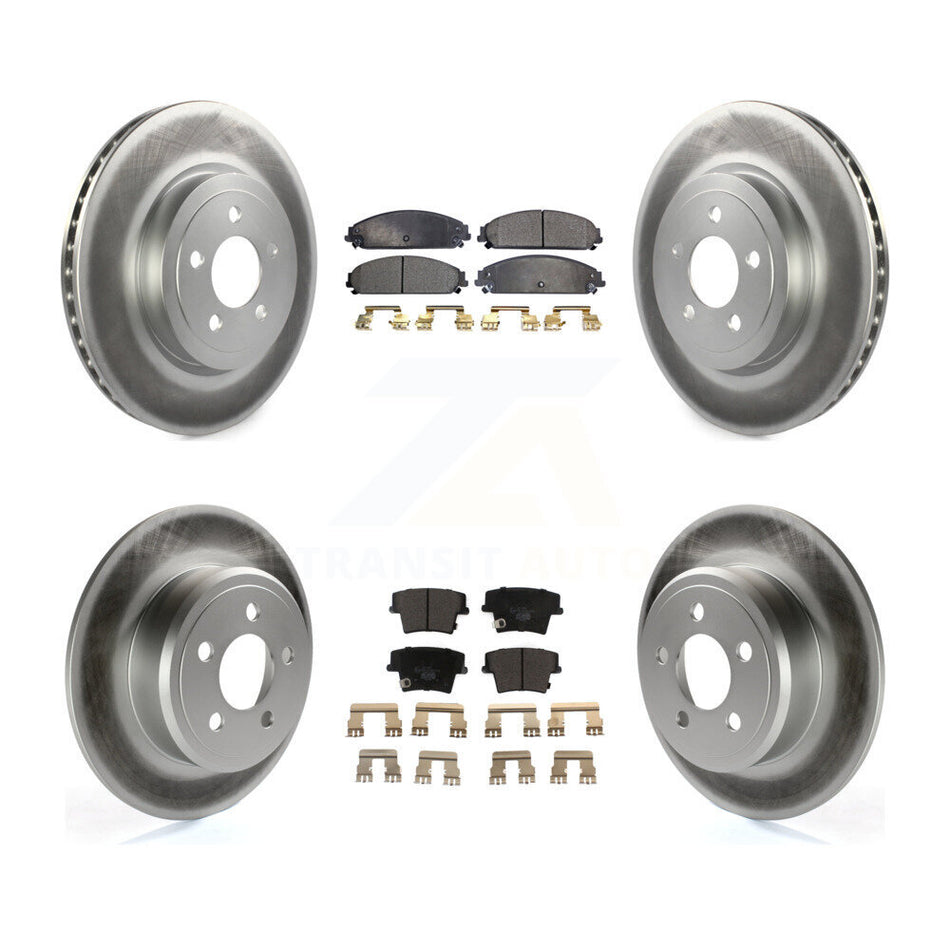 Front Rear Coat Disc Brake Rotor Ceramic Pad Kit For 2005-2006 Chrysler 300 AWD with 3.5L KGT-100763