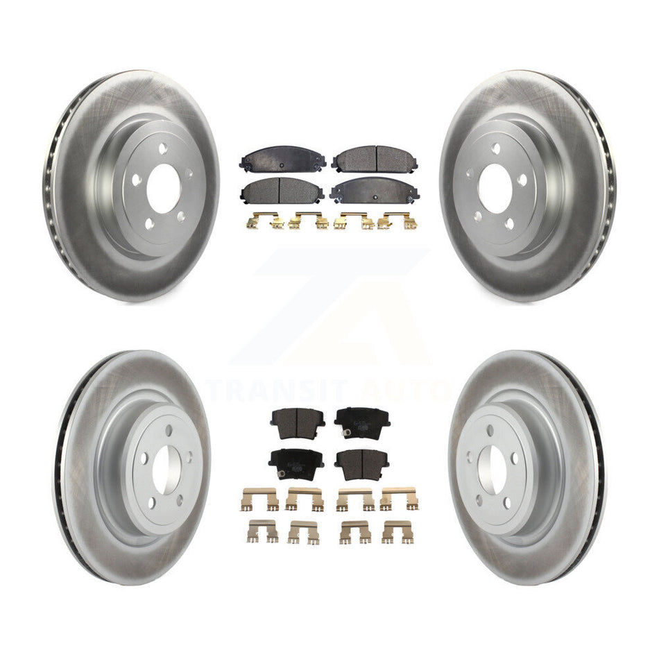 Front Rear Coated Disc Brake Rotors Ceramic Pad Kit For Dodge Charger With Police Package KGT-100765
