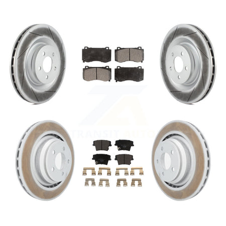 Front Rear Coat Brake Rotors Ceramic Pad Kit For 15 Dodge Charger R T Scat Pack with 6.4L KGT-100768