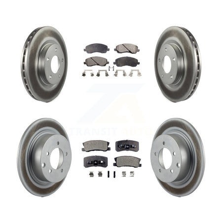 Front Rear Coated Brake Rotors Ceramic Pad Kit For Jeep Mitsubishi Patriot Lancer Compass KGT-100776