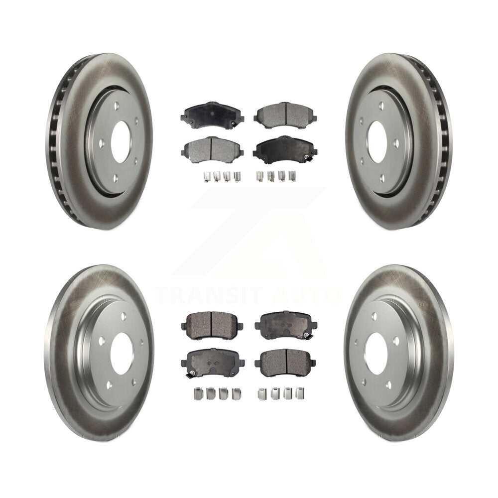 Front Rear Coat Brake Rotor Ceramic Pad Kit For Dodge Grand Caravan Journey Chrysler Town KGT-100783