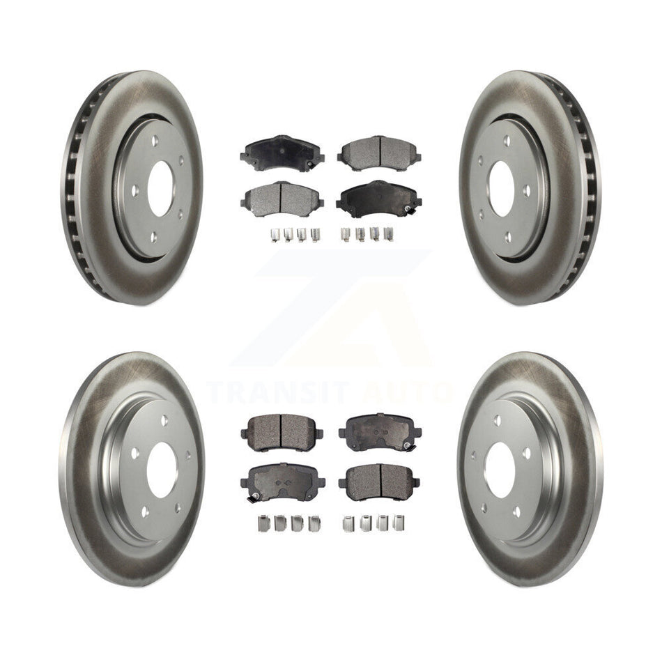 Front Rear Coat Brake Rotor Ceramic Pad Kit For Dodge Grand Caravan Journey Chrysler Town KGT-100783