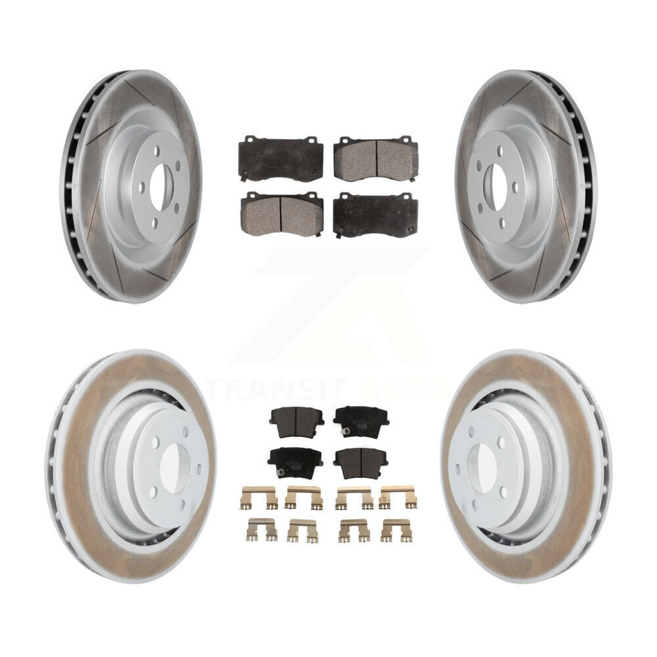 Front Rear Coat Brake Rotors Ceramic Pad Kit For 15 Dodge Charger R T Scat Pack with 6.4L KGT-100785