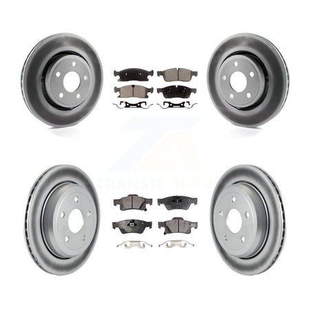 Front Rear Coated Disc Brake Rotors And Ceramic Pads Kit For Jeep Grand Cherokee WK KGT-100793