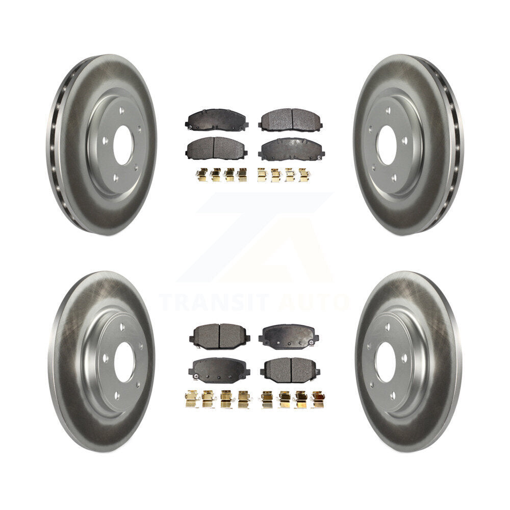 Front Rear Coat Brake Rotor Ceramic Pad Kit For Dodge Grand Caravan Journey Chrysler Town KGT-100795