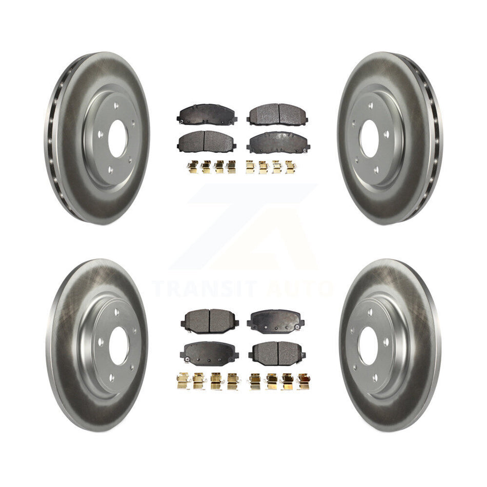 Front Rear Coat Brake Rotor Ceramic Pad Kit For Dodge Grand Caravan Journey Chrysler Town KGT-100795