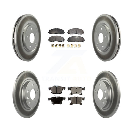 Front Rear Coated Brake Rotor Ceramic Pad Kit For Chrysler Pacifica Grand Caravan Voyager KGT-100796