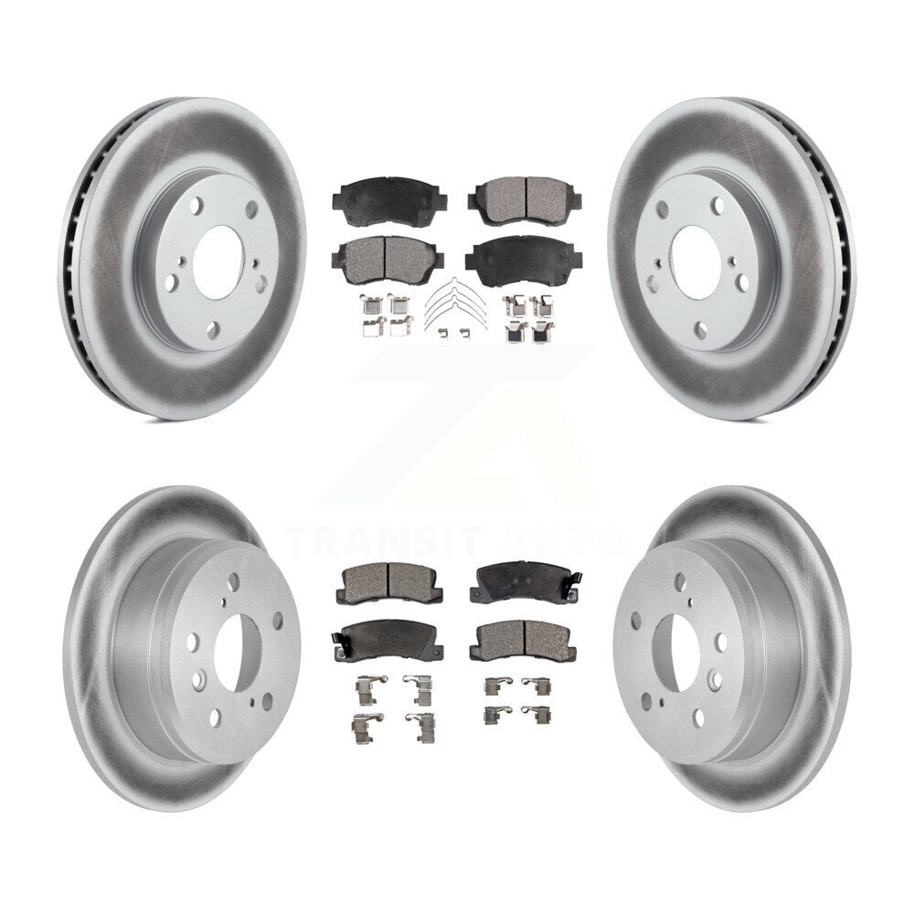 Front Rear Coated Disc Brake Rotors And Ceramic Pads Kit For Toyota Camry KGT-100803