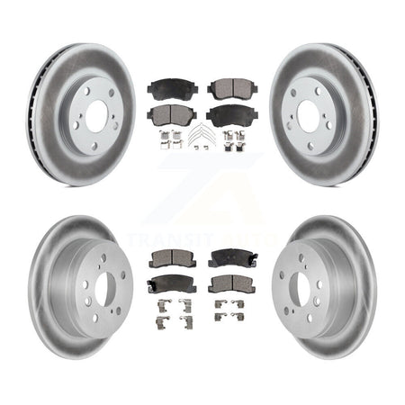 Front Rear Coated Disc Brake Rotors And Ceramic Pads Kit For Toyota Camry KGT-100803