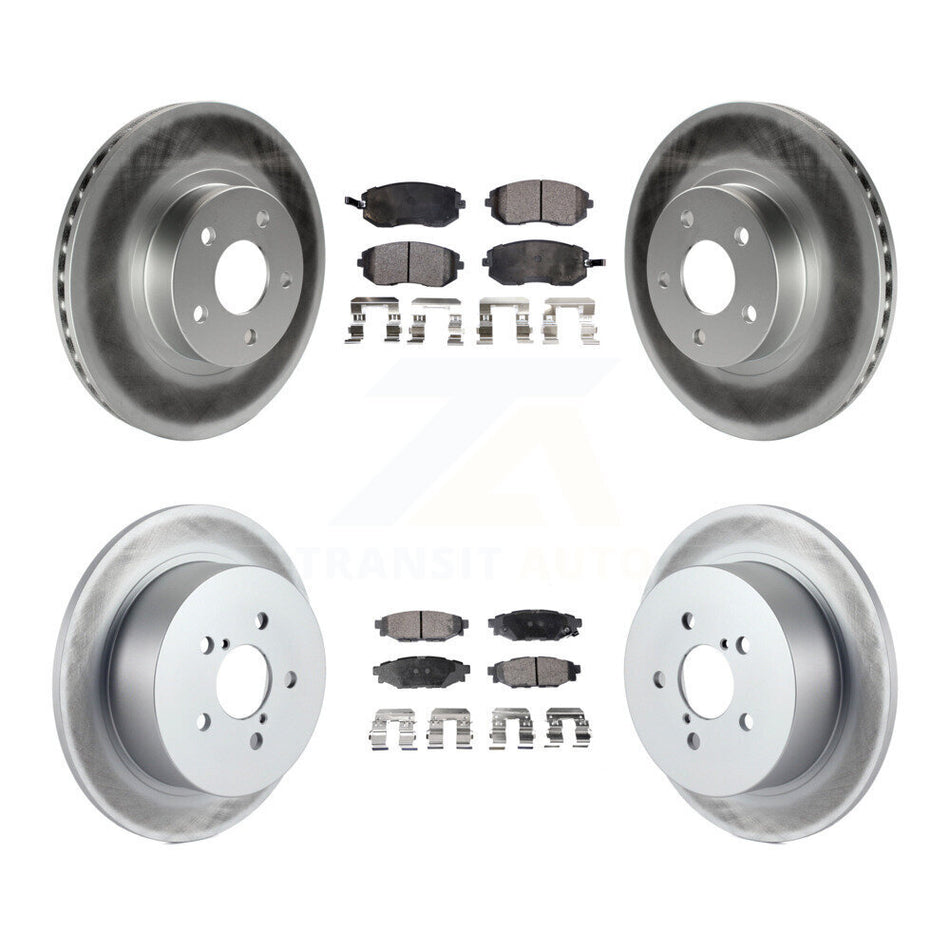 Front Rear Coated Disc Brake Rotors And Ceramic Pads Kit For 2005 Subaru Legacy i/Limited KGT-100833