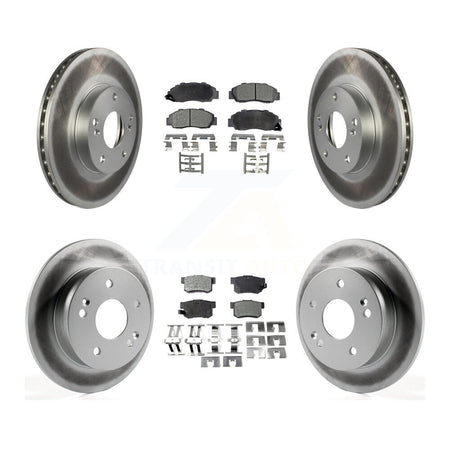 Front Rear Coated Disc Brake Rotors And Ceramic Pads Kit For 1998-2002 Honda Accord 3.0L KGT-100838