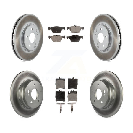 Front Rear Coated Brake Rotor & Ceramic Pad Kit For Mercedes-Benz E320 CLK320 CLK430 E430 KGT-100847