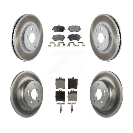Front Rear Coated Brake Rotor & Ceramic Pad Kit For Mercedes-Benz C280 C240 CLK350 CLK320 KGT-100849