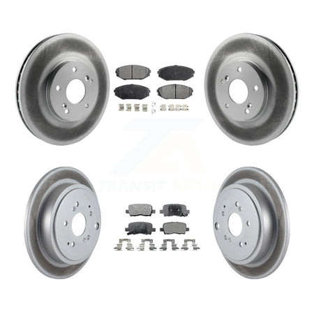 Front Rear Coated Disc Brake Rotors And Ceramic Pads Kit For 2001-2002 Acura MDX KGT-100858